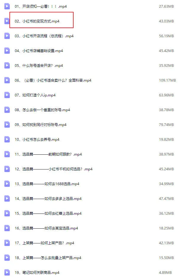 图片[2]-【知知】小红书电商实操课【视频：44节】-一起筹课网