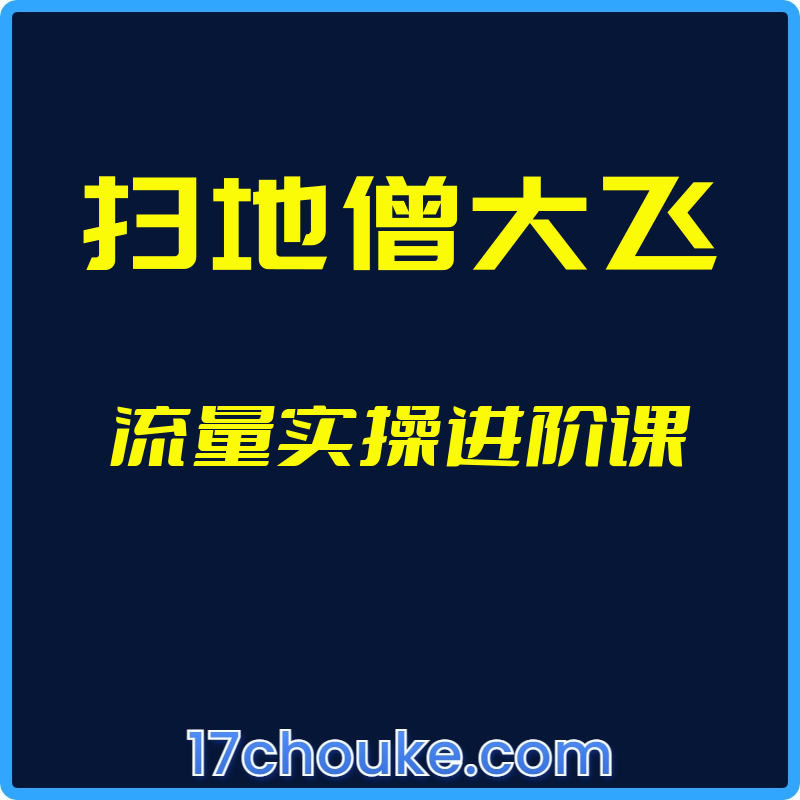 （扫地僧大飞）流量实操进阶课【视频：12节】-一起筹课网