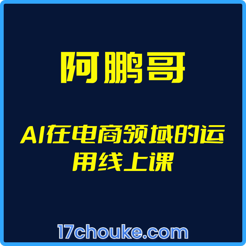 （阿鹏哥）AI在电商领域的运用线上课【视频：14节】-一起筹课网