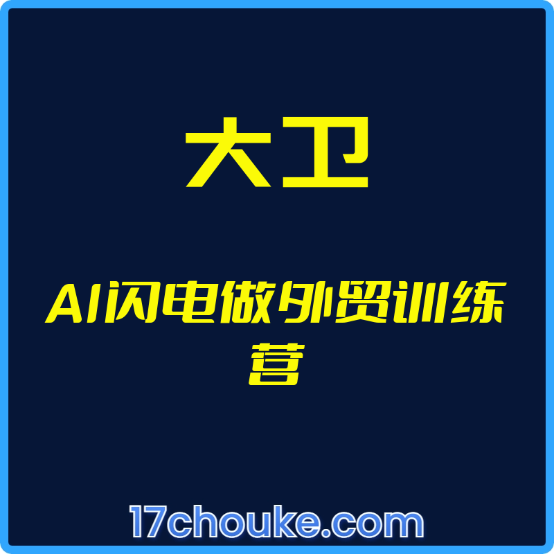 （大卫）AI闪电做外贸训练营【25年1月更新】【视频：138节】【文件：210个】-一起筹课网