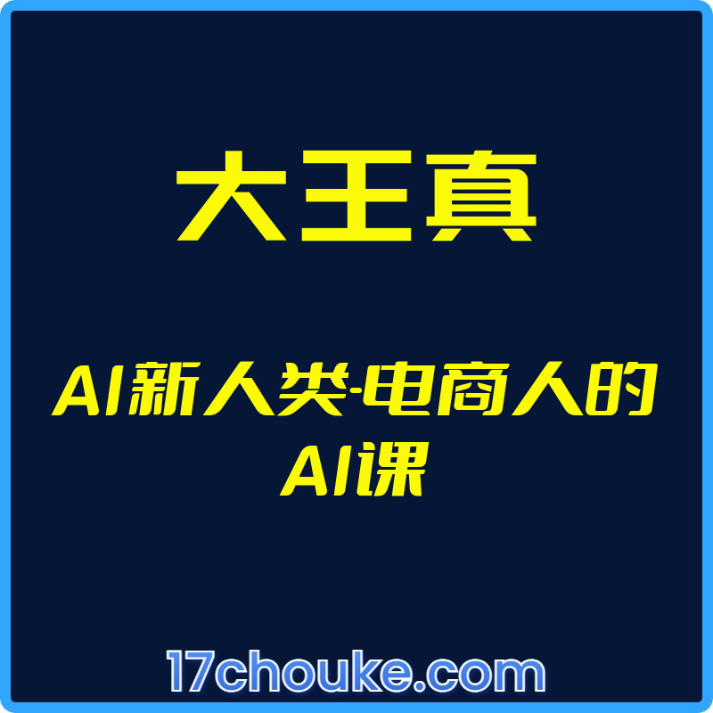 （大王真）AI新人类-电商人的AI课【视频：12节】-一起筹课网