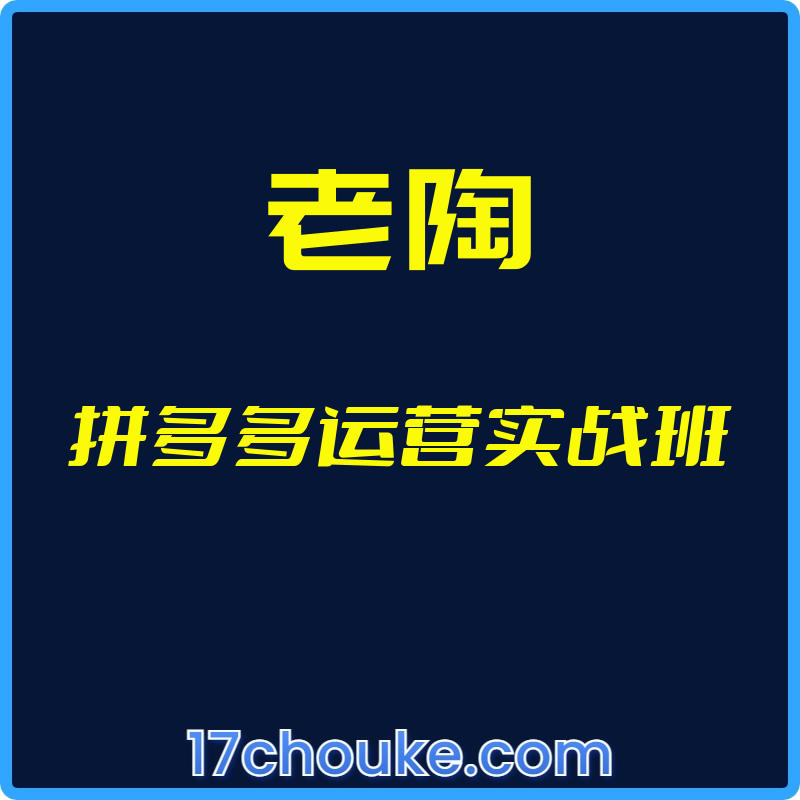 （老陶）拼多多运营实战班【视频：11节】【文件：1个】-一起筹课网