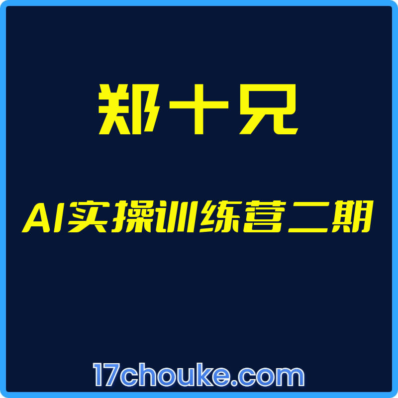 25年01月21日-（郑十兄）AI实操训练营二期【视频：5节】-一起筹课网