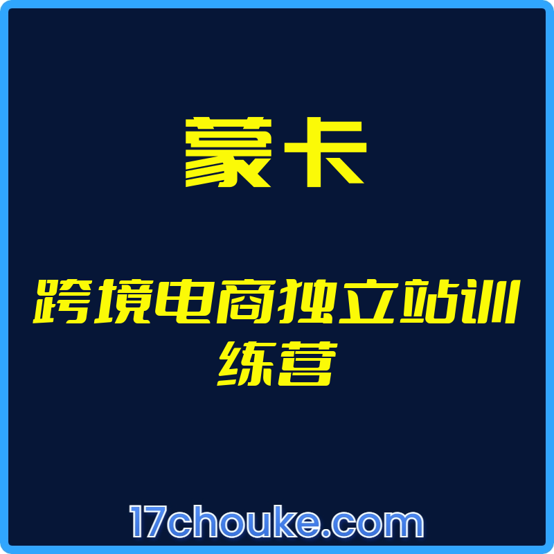 25年02月08日-（蒙卡）跨境电商独立站训练营【视频：51节】-一起筹课网
