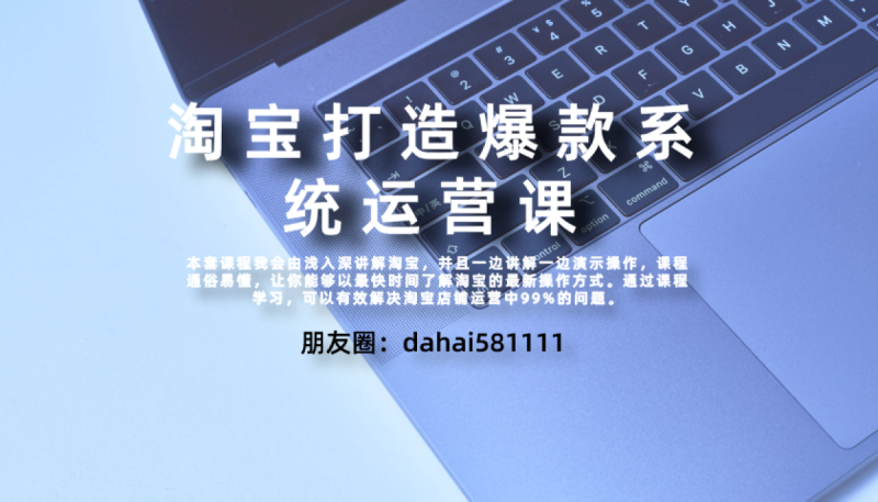 25年04月28日-（大海）淘宝运营系统课程-一起筹课网