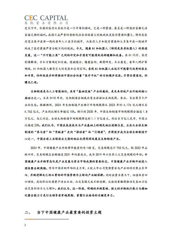 2025易凯资本中国健康产业白皮书_核心观点篇.pdf