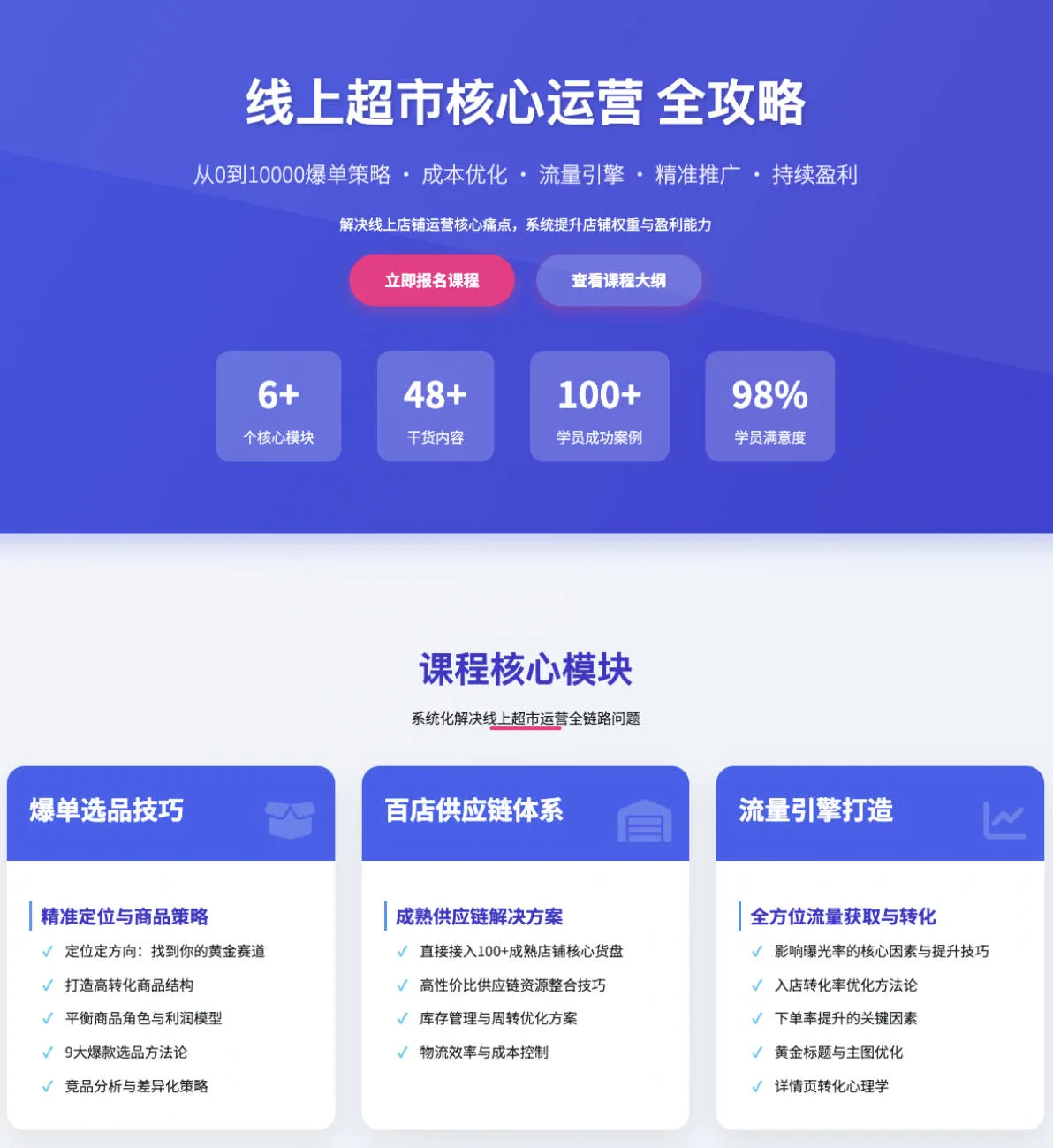 图片[2]-线上超市核心运营1-10000爆单策略【视频：16节】【文件：10个】-一起筹课网