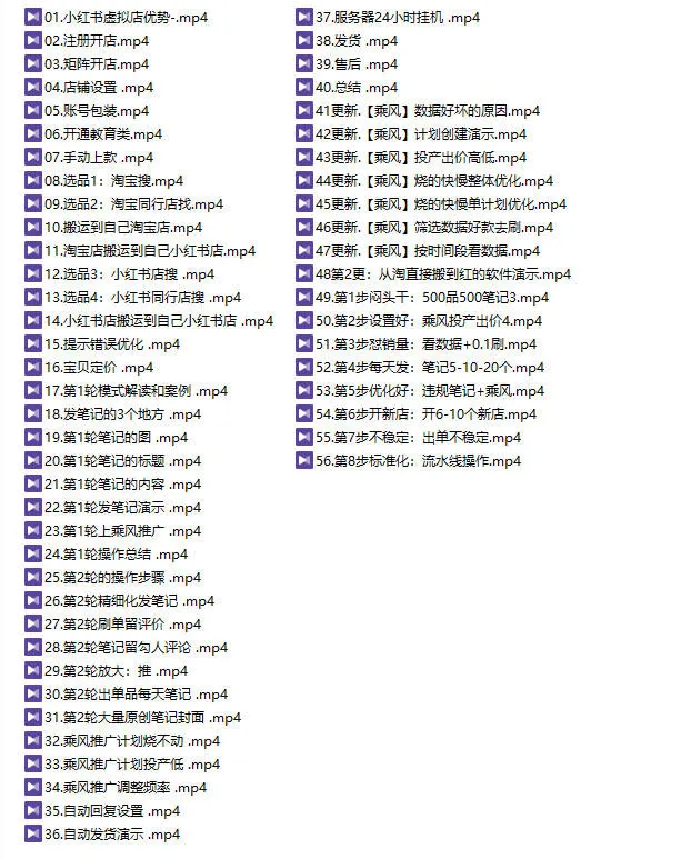 图片[3]-【狂峰会】小红书虚拟店矩阵玩法【视频：56节】-一起筹课网