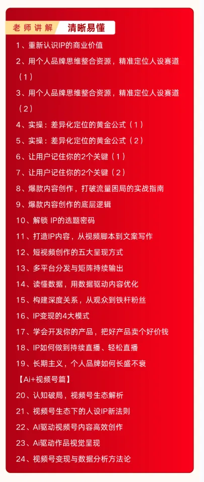 天诺老吴-2025百万人设IP课【视频:106节】