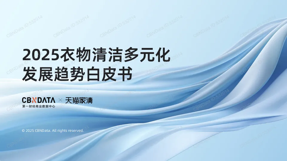 2025年衣物清洁多元化发展趋势白皮书-天猫家清第一财经商业数据中心.pdf-一起筹课网