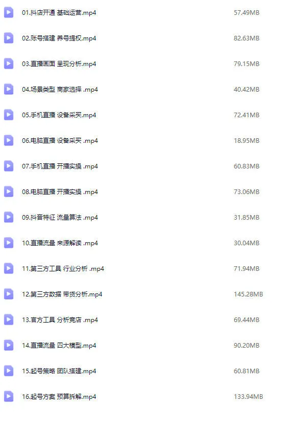 尼采老师·直播流量起号实战课【视频：16节】