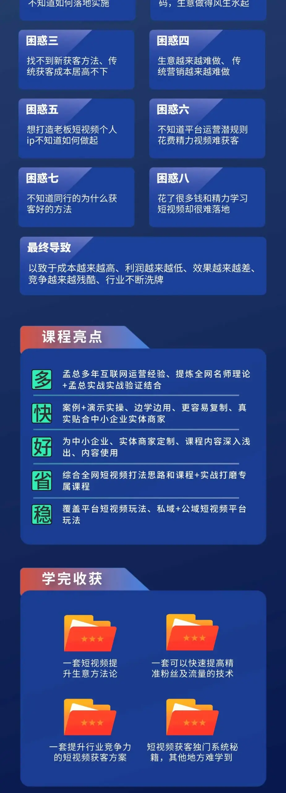 中小企业短视频运营精准获客实操训练课【视频:48节】