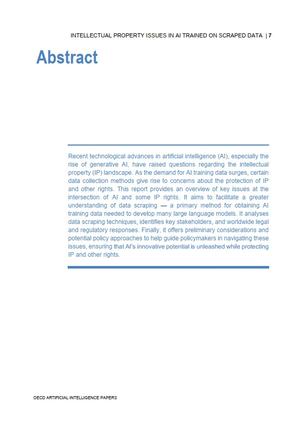 2025年人工智能研究报告-爬取训练数据训练人工智能的知识产权问题（英文原文）-OECD_7.png