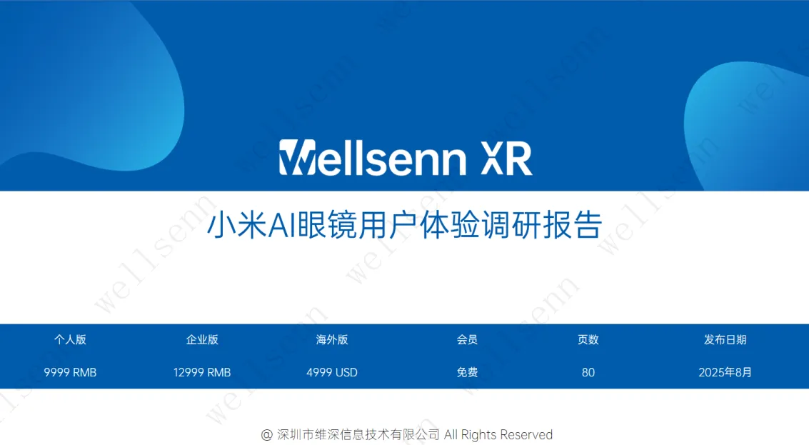 wellsenn 小米AI眼镜用户体验调研报告.pdf-一起筹课网