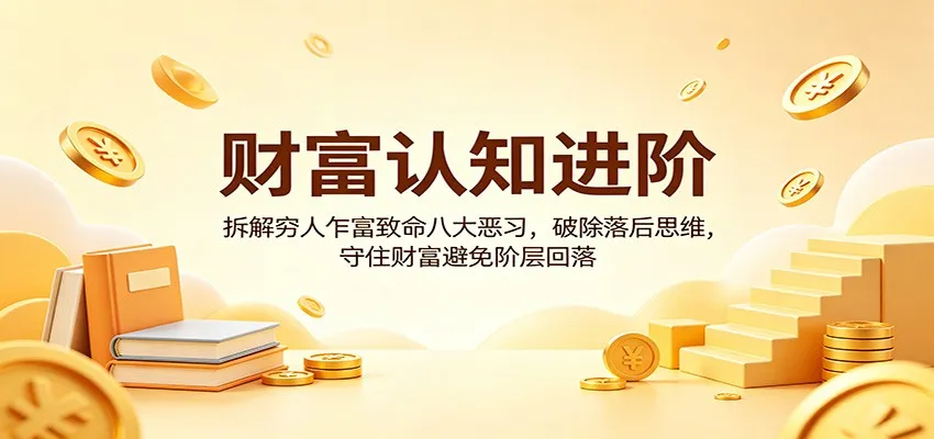 财富认知进阶:拆解穷人乍富致命八大恶习,破除落后思维,守住财富避免阶层回落-一起筹课网