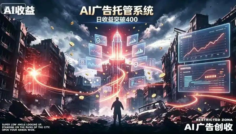 AI智能广告，全自动化运行，单日可达400+，小白新手0基础上手【揭秘】-一起筹课网
