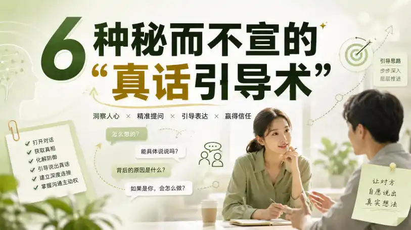 付费文章：6种秘而不宣的“真话引导术”-一起筹课网