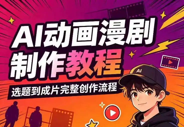 AI动画漫剧制作教程,从选题构思、分镜文案、AI绘图配音到剪映成片的完整创作流-一起筹课网