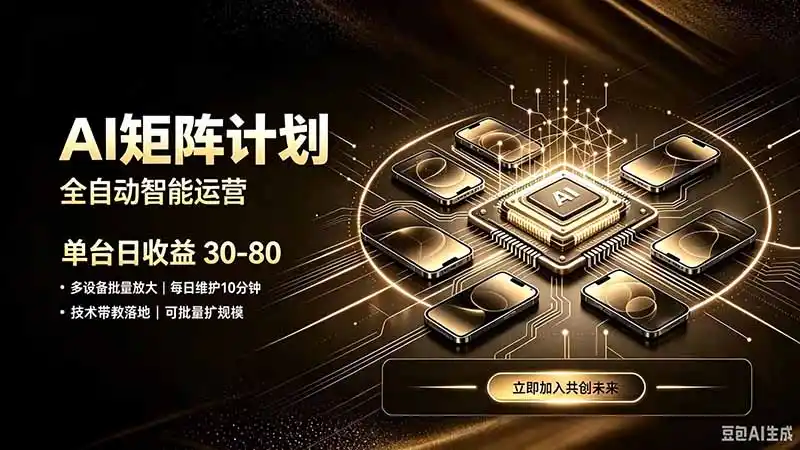 AI智能对话，矩阵规模化创业，全程技术扶持，长久稳定，日入800+-一起筹课网
