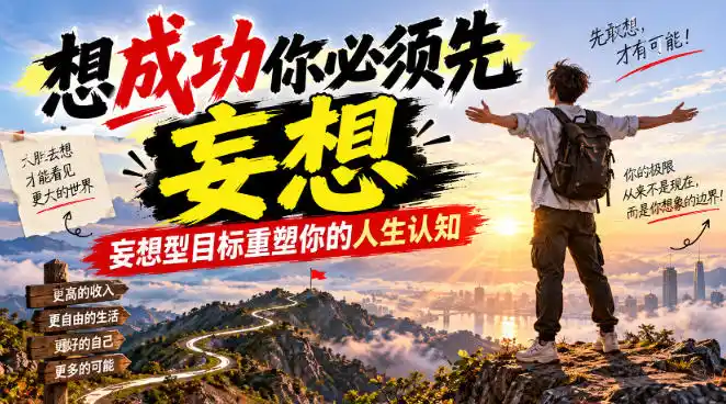 付费文章：想成功你必须先妄想，妄想型目标重塑你的人生认知-一起筹课网