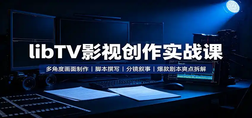libTV影视创作实战课：多角度画面制作，脚本撰写，分镜叙事，爆款剧本爽点拆解-一起筹课网