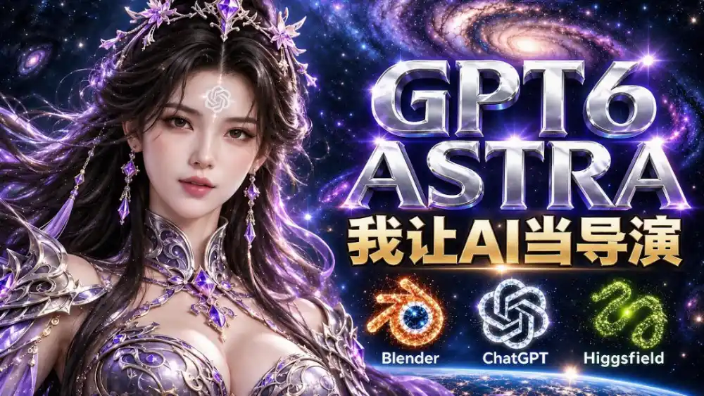 让GPT-6 Astra当导演！Higgsfield和Blender实战打造30秒玄幻精准运镜短片！-一起筹课网