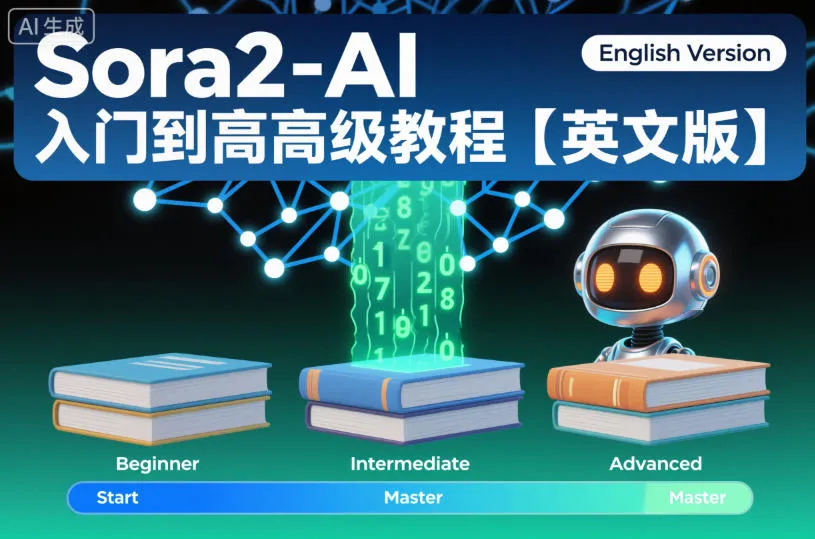 Sora2-AI入门到高级教程【英文版】-一起筹课网