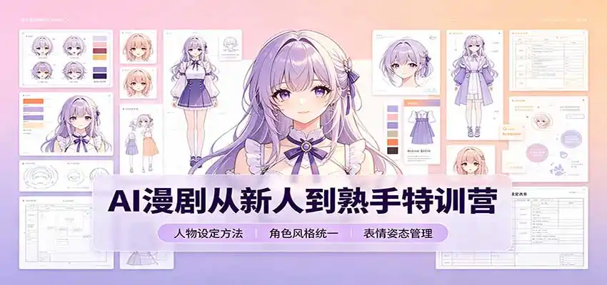 AI漫剧从新人到熟手特训营：剧本分镜创作，提示词模板，人物设定与工具资源-一起筹课网