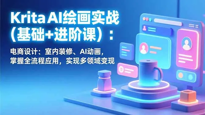 Krita AI绘画实战(基础+进阶课-一起筹课网