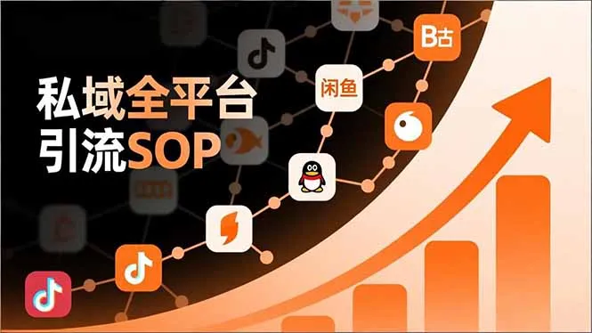 私域全平台引流SOP,抖音/快手/小红书/微信/QQ/B站/闲鱼等,技术合集,高效转化公域流量-一起筹课网