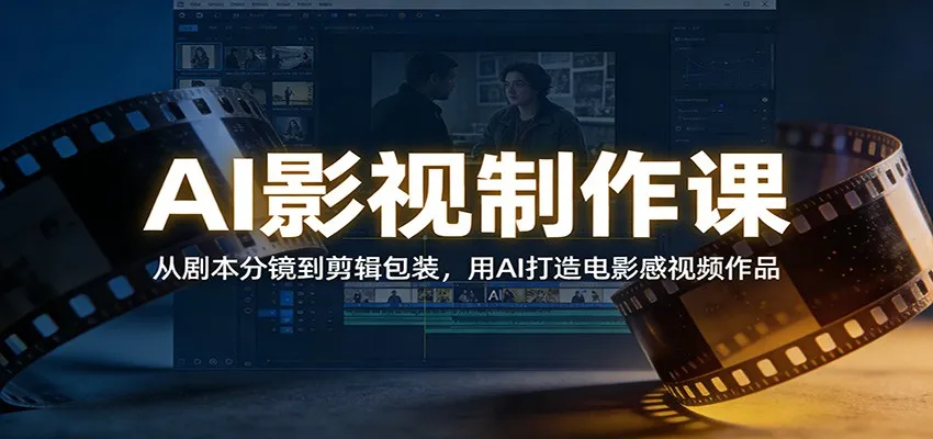 AI影视制作课:从剧本分镜到剪辑包装,用AI打造电影感视频作品-一起筹课网