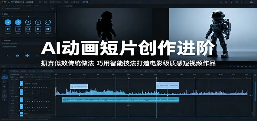 AI动画短片创作进阶:摒弃低效传统做法,巧用智能技法打造电影级质感短视频作品-一起筹课网