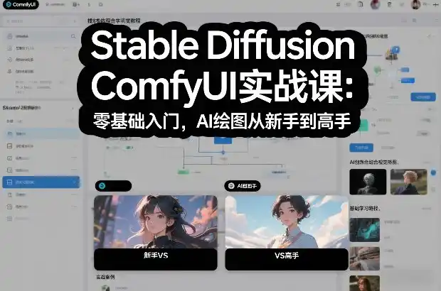 Stable Diffusion ComfyUI实战课:零基础入门,AI绘图从新手到高手-一起筹课网
