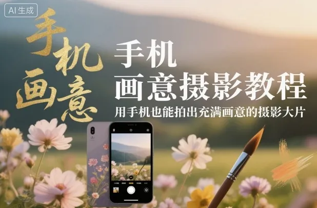 手机画意摄影教程,用手机也能拍出充满画意的摄影大片-一起筹课网