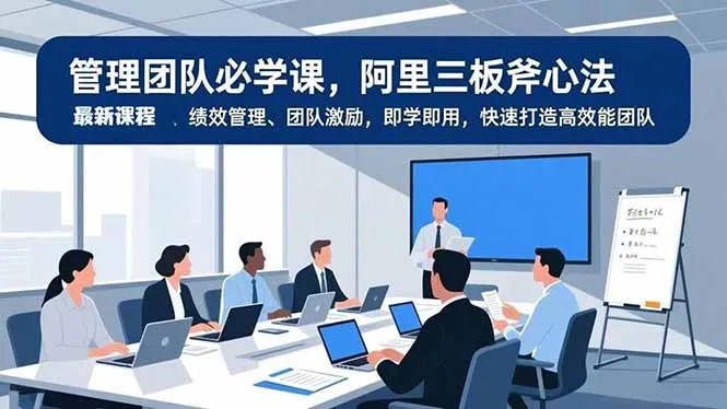 管理团队必学课，阿里三板斧心法、绩效管理、团队激励，即学即用，快速打造高效能团队-一起筹课网