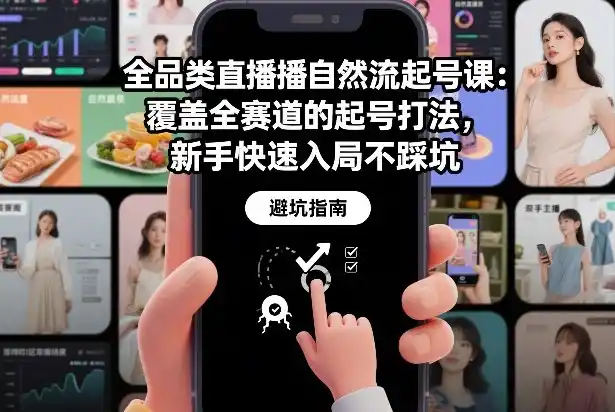 全品类直播自然流起号课:覆盖全赛道的起号打法,新手快速入局不踩坑-一起筹课网