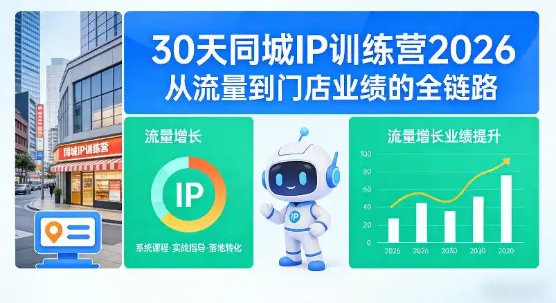 30天同城IP训练营2026年，从流量到门店业绩的全链路(0808更新)-一起筹课网
