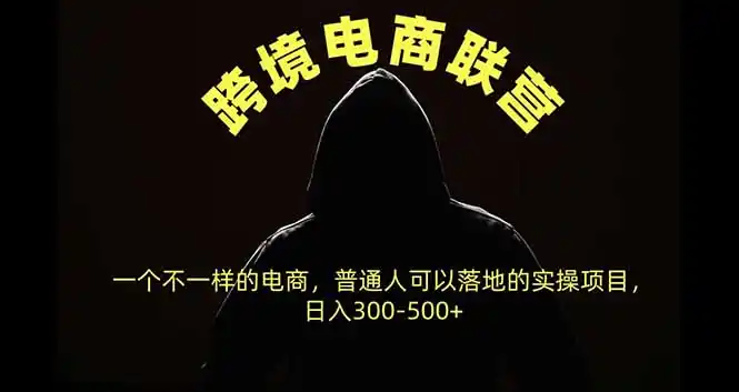 跨境电商联营，一个不一样的电商，普通人可操作日入300-500+-一起筹课网