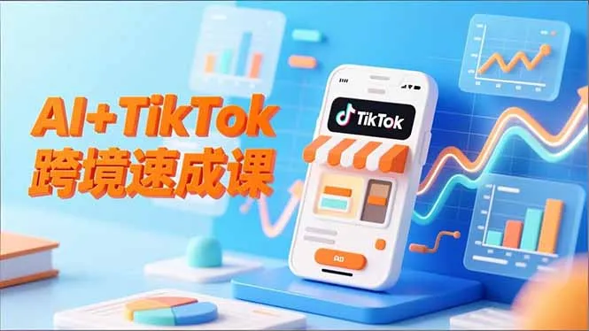 AI+TikTok跨境速成课，智能翻译、店铺定位、流程拆解，7天高效上线运营-一起筹课网