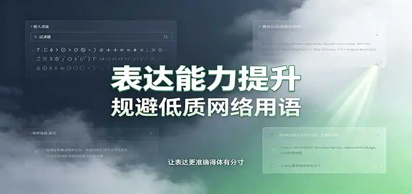 表达能力提升：语言塑造思想逻辑，规避低质网络用语，强化心智感知-一起筹课网