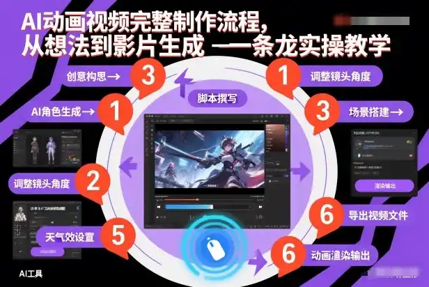 AI动画视频完整制作流程,从想法到影片生成一条龙实操教学-一起筹课网