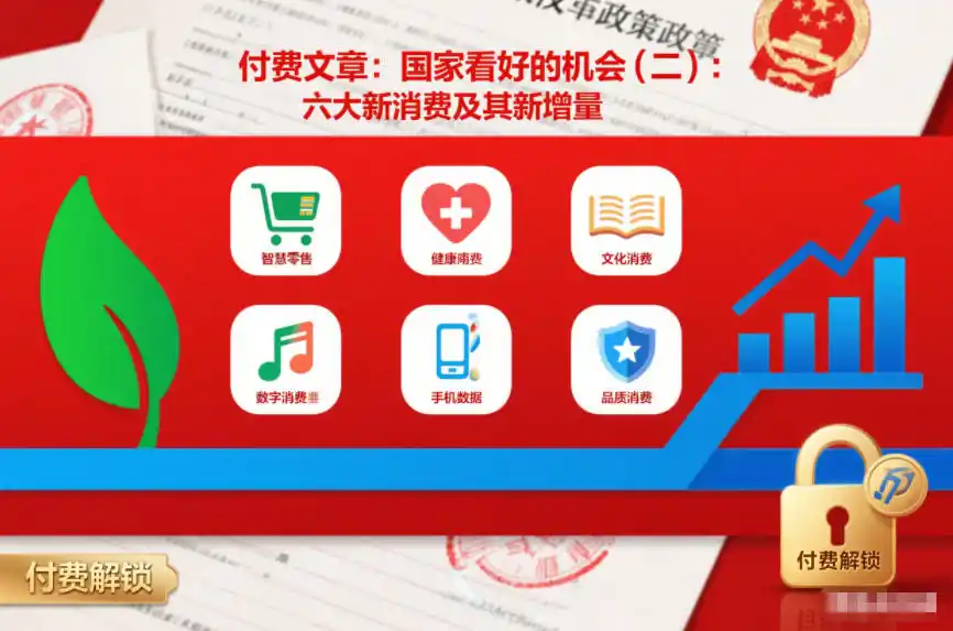 付费文章:国家看好的机会(二):六大新消费及其新增量-一起筹课网