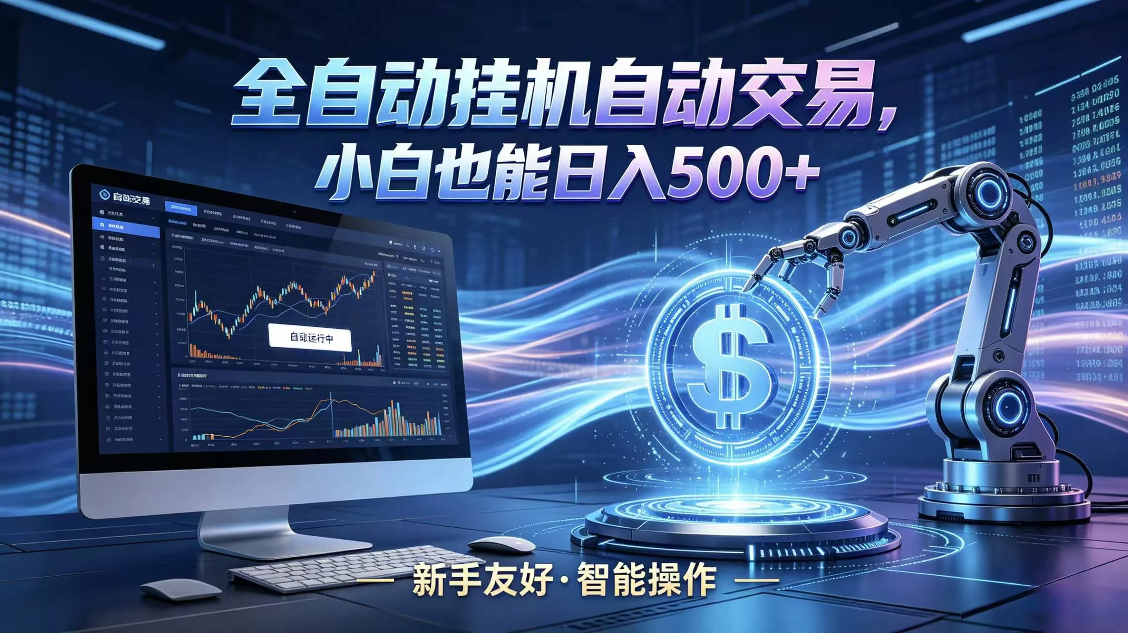 全新智能化交易助手,傻瓜式操作,小白也能快速上手,轻松实现日入500+-一起筹课网