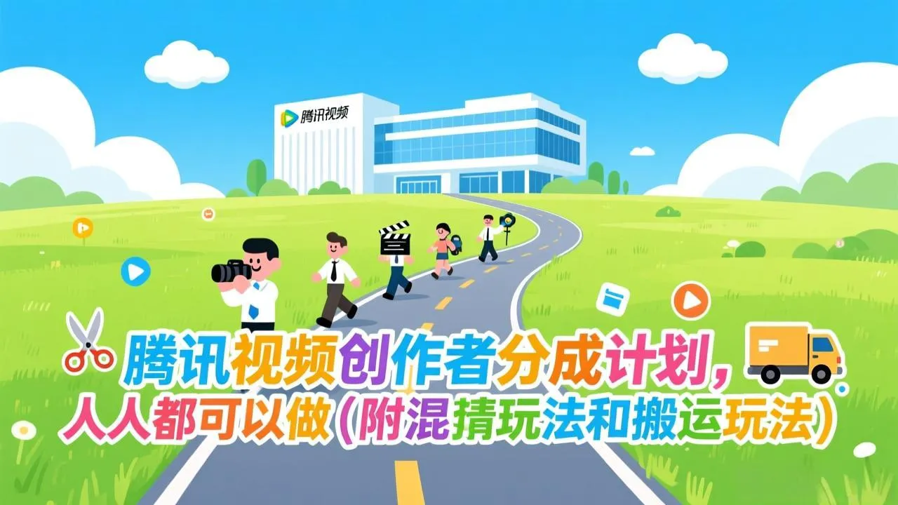 腾讯视频创作者分成计划,人人都可以做(附混剪玩法和搬运玩法-一起筹课网