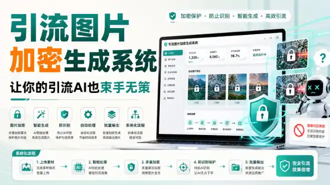 引流图片加密生成系统，让你的引流AI也束手无策-一起筹课网