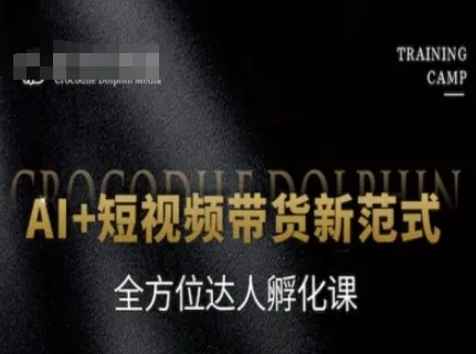 AI+短视频带货新范式，全方位达人孵化课-一起筹课网