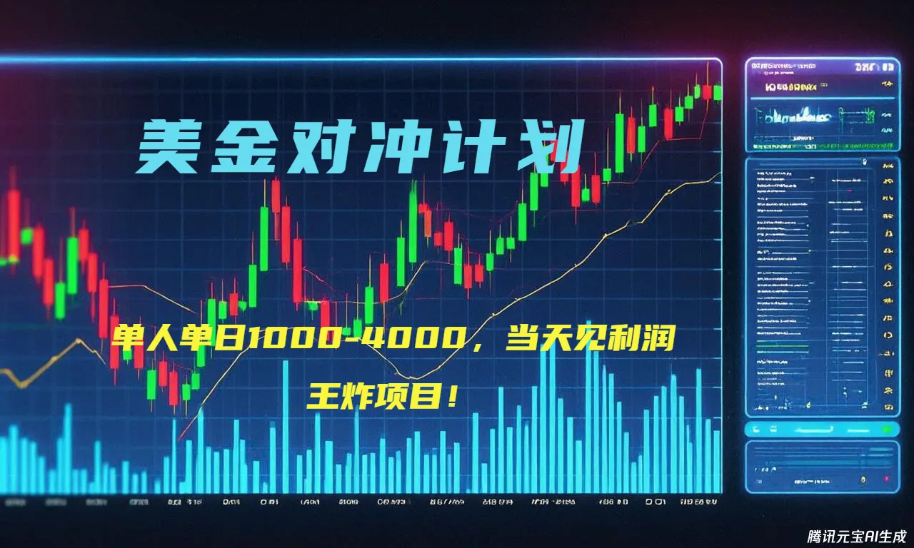 2025年最暴力项目“美金先登计划”最新最强对冲战法，每日实际收益1K-4K-一起筹课网