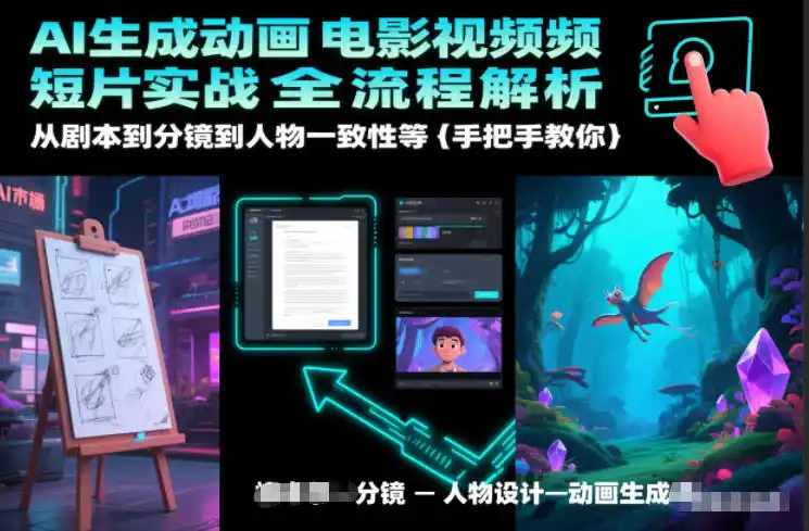 AI生成动画电影视频短片实战全流程解析,从剧本到分镜到人物一致性等手把手教你-一起筹课网