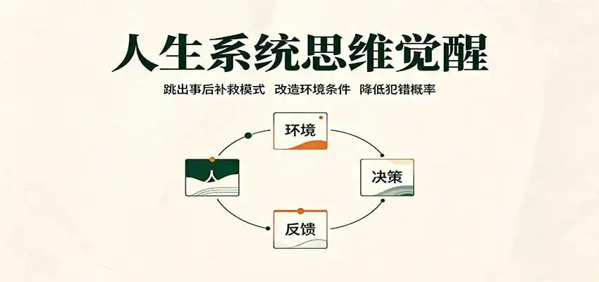 人生系统思维觉醒：跳出事后补救模式，改造环境条件，降低犯错概率-一起筹课网