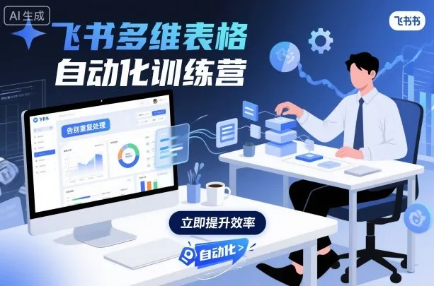 飞书多维表格自动化训练营,手把手教你告别重复处理,用多维表格开启高效办公新模式-一起筹课网